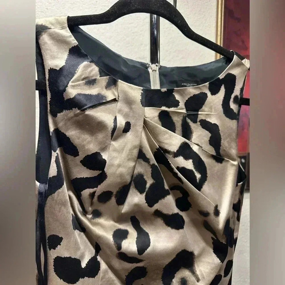 Ann Taylor beige animal print dress size 0 - Picture 6 of 9